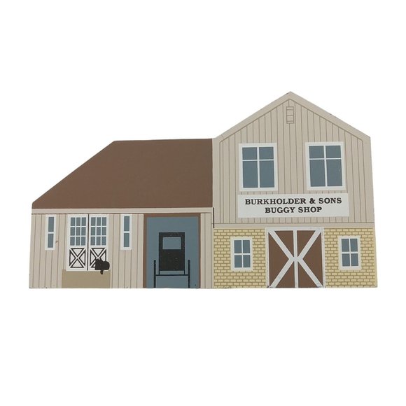 Cat's Meow Village Burkholder & Sons Buggy Shop Amish Craftsmen Series Signed - Picture 1 of 8